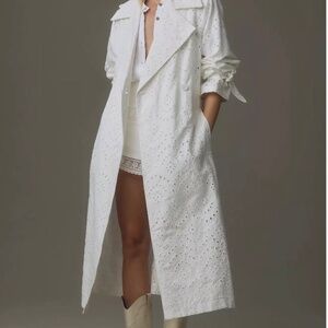 AVEC LES FILLES EYELET Trench coat from Anthropologie